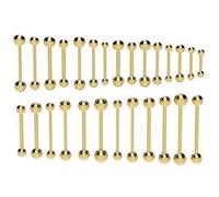 Vault 101 Limited Gold Barbell - 1.2mm (16g) x 14mm with 5mm Balls