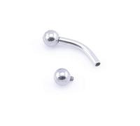 Vault 101 Limited Internally Threaded Steel Banana Bar Curved Barbell - 1.2mm x 10mm x 4mm Balls