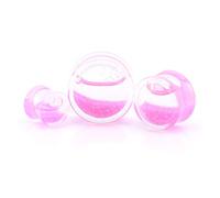 Vault 101 Limited Liquid Glitter Snow Globe Blood Flesh Tunnel Ear Plug Stretcher Expander - Pink Glitter (8 MM)