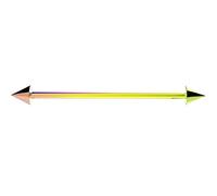 Vault 101 Limited Rainbow Industrial Scaffold Barbell Ear Piercing Bar - 316L Surgical Steel with Cone Ends - 16G (1.2mm) / 14G (1.6mm) Multiple Lengths 32mm-42mm (1.2mm (16G) x 42mm x 4mm (Cones))