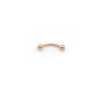 Vault 101 Limited Rose Gold Banana Bar - 1.2mm x 12mm x 3mm Balls