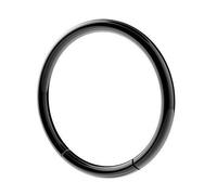 Vault 101 Limited Surgical Steel Black Segment Ring Lip Nose Eyebrow Belly Nipple Ear (1.2mm(16g), 12 MM)