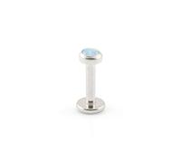 Vault 101 Limited Surgical Steel Opal LABRET - (1.2mm (16g) x 10mm Blue)