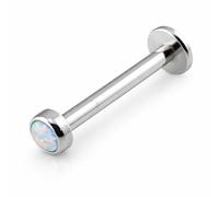 Vault 101 Limited Surgical Steel Opal LABRET - (1.2mm (16g) x 10mm Crystal AB)