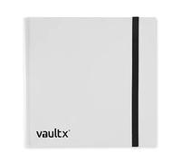 Vault X 12 Pocket Standard Strap Binder, Holds 480 Trading Cards in 20 Side-Loading Pages (White)