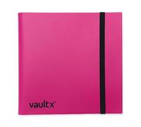 Vault X 12 Pocket Trading Card Strap Binder, 480 cards, Standard, 20 Side-Loading Pages, Folder for Collectible Card Games, Sports, TCG (Pink)