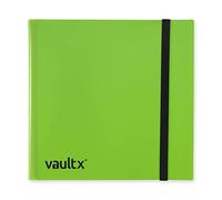 Vault X 12 Pocket Trading Card Strap Binder, 480 cards, Standard, 20 Side-Loading Pages, Folder for Collectible Card Games, Sports, TCG (Green)