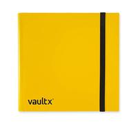 Vault X 12 Pocket Trading Card Strap Binder, 480 cards, Standard, 20 Side-Loading Pages, Folder for Collectible Card Games, Sports, TCG (Yellow)