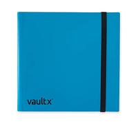 Vault X 12 Pocket Trading Card Strap Binder, 480 cards, Standard, 20 Side-Loading Pages, Folder for Collectible Card Games, Sports, TCG (Blue)