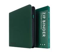 Vault X 12 Pocket Zip Binder, 480 Cards, Exo-Tec Material, 20 Side-Loading Pages (Green)