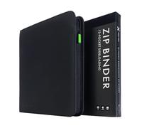 Vault X 12 Pocket Zip Trading Card Binder 480 Cards Exo-Tec (Black) | Holds 480 standard-size TCG cards in 20 side-loading 12-pocket pages. Padded, water-resistant Exo-Tec cover.