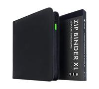 Vault X 12 XL Pocket Zip Binder, 624 Cards, Exo-Tec Material, 26 Side-Loading Pages (Black)