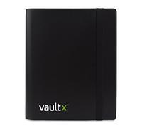 Vault X 4 Pocket Trading Card Strap Binder, 160 cards, Standard, 20 Side-Loading Pages, Folder for Collectible Card Games, Sports, TCG (Black)