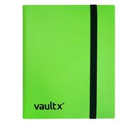 Vault X 4 Pocket Trading Card Strap Binder, 160 cards, Standard, 20 Side-Loading Pages, Folder for Collectible Card Games, Sports, TCG (Green)