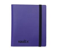 Vault X 4 Pocket Trading Card Strap Binder, 160 cards, Standard, 20 Side-Loading Pages, Folder for Collectible Card Games, Sports, TCG (Purple)