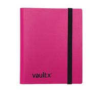 Vault X 4 Pocket Trading Card Strap Binder, 160 cards, Standard, 20 Side-Loading Pages, Folder for Collectible Card Games, Sports, TCG (Pink)