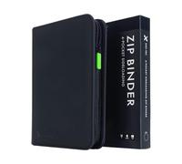 Vault X 4 Pocket Trading Card Zip Binder, 160 Cards, Premium Exo-Tec Album Material, 20 Side-Loading Pages, Folder for Collectible Games, Sports, TCG (Black)