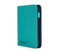 Vault X 4 Pocket Trading Card Zip Binder, 160 cards, Premium Exo-Tec Album Material, 20 Side-Loading Pages, Folder for Collectible Card Games, Sports, TCG (Teal)