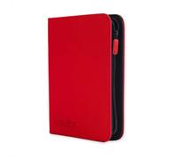Vault X 4 Pocket Trading Card Zip Binder, 160 cards, Premium Exo-Tec Album Material, 20 Side-Loading Pages, Folder for Collectible Card Games, Sports, TCG (Red)