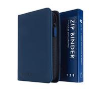 Vault X 4 Pocket Zip Binder, 160 Cards, Exo-Tec Material, 20 Side-Loading Pages (Blue)