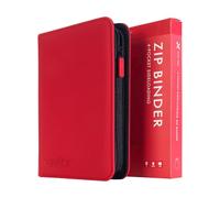 Vault X 4 Pocket Zip Trading Card Binder 160 Cards Exo-Tec (Red)