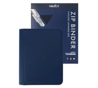 Vault X 9 Pocket Japanese Size Trading Card Binder 360 Cards (Blue) | Fits Japanese-size TCG & Kpop photocards. Holds 360 in 20 side-loading 9-pocket pages. Water-resistant Exo-Tec cover.