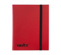 Vault X 9 Pocket Trading Card Strap Binder, 360 cards, Standard, 20 Side-Loading Pages, Folder for Collectible Card Games, Sports, TCG (Red)