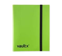 Vault X 9 Pocket Trading Card Strap Binder, 360 cards, Standard, 20 Side-Loading Pages, Folder for Collectible Card Games, Sports, TCG (Green)