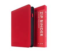 Vault X 9 Pocket Trading Card Zip Binder, 360 Cards, Premium Exo-Tec Album Material, 20 Side-Loading Pages, Folder for Collectible Games, Sports, TCG (Red)