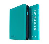 Vault X 9 Pocket Zip Binder, 360 Cards, Exo-Tec Material, 20 Side-Loading Pages (Teal)