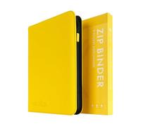 Vault X 9 Pocket Zip Binder, 360 Cards, Exo-Tec Material, 20 Side-Loading Pages (Yellow)