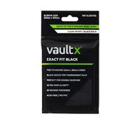 Vault X Black Exact Fit Card Sleeves (100 Pack) Perfect Inner Sleeve with Black Backs for Competitive Tournament Play, for Trading Cards