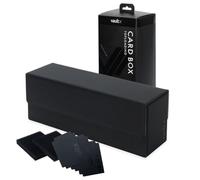 Vault X Card Storage Box, Exo-Tec Material, Detachable Magnetic Lid, with Dividers & Foam Fillers, for Trading Cards (Black)