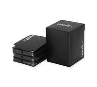 Vault X Large Standard Deck Box with 150 Black Sleeves, fits 100+ Sleeved Trading Cards (Black)