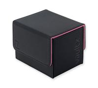 Vault X Sideloading Deck Box, 100+ Sleeved Trading Cards, Exo-Tec Material, Detachable Magnetic Lid (Black/Pink)