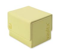Vault X Sideloading Deck Box, 100+ Sleeved Trading Cards, Exo-Tec Material, Detachable Magnetic Lid (Pastel Yellow)