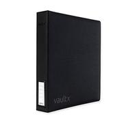 Vault X Slim Ring Binder, 540 Cards, fits 9 Pocket Pages, Exo-Tec Material, 3 D-Ring Folder, for Trading Cards (Black/Green)