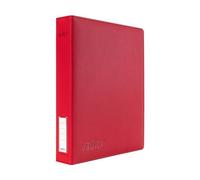 Vault X Slim Ring Binder, 540 Cards, fits 9 Pocket Pages, Exo-Tec Material, 3 D-Ring Folder, for Trading Cards (Red)