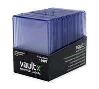 Vault X Toploaders 130pt, Trading Cards, Premium Extra Thick, 3" x 4" Seamless Rigid Card Holders, Hard Sleeves, Clear Protection for Collectible Card Games, Sports, TCG (25 Pack)