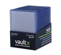 Vault X Toploaders 35pt, Trading Cards, Premium Extra Thick, 3" x 4" Seamless Rigid Card Holders, Hard Sleeves, Clear Protection for Collectible Card Games, Sports, TCG (50 Pack)