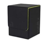 Vault X Toploading Deck Box, 80+ Sleeved Trading Cards, Exo-Tec Material, Magnetic Lid (Black/Green)