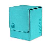 Vault X Toploading Deck Box, 80+ Sleeved Trading Cards, Exo-Tec Material, Magnetic Lid (Teal)
