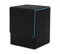 Vault X Trading Card Deck Box, 80+ sleeved cards, Premium Exo-Tec Material, Toploading Card Holder Storage Box, Magnetic Lid, for MTG Commander, TCG (Black/Blue)