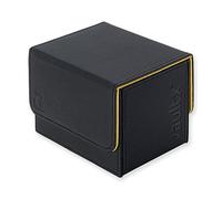 Vault X Trading Card Sideloading Deck Box, 100+ sleeved cards, Premium Exo-Tec Material, Card Holder Storage Box, Detachable Magnetic Lid, for MTG Commander Game, TCG (Black/Electric Yellow)