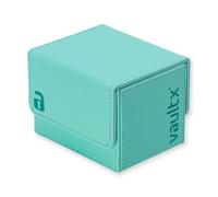 Vault X Trading Card Sideloading Deck Box, 100+ sleeved cards, Premium Exo-Tec Material, Card Holder Storage Box, Detachable Magnetic Lid, for MTG Commander Game, TCG (Mint Green)