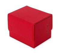 Vault X Trading Card Sideloading Deck Box, 100+ sleeved cards, Premium Exo-Tec Material, Card Holder Storage Box, Detachable Magnetic Lid, for MTG Commander Game, TCG (Red)