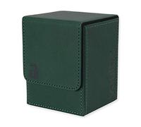 Vault X Trading Card Toploading Deck Box, 80+ sleeved cards, Premium Exo-Tec Material, Card Holder Storage Box, Detachable Magnetic Lid, for MTG Commander, TCG (Green)