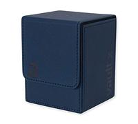 Vault X Trading Card Toploading Deck Box, 80+ sleeved cards, Premium Exo-Tec Material, Card Holder Storage Box, Detachable Magnetic Lid, for MTG Commander, TCG (Blue)