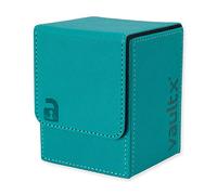 Vault X Trading Card Toploading Deck Box, 80+ sleeved cards, Premium Exo-Tec Material, Card Holder Storage Box, Detachable Magnetic Lid, for MTG Commander, TCG (Teal)