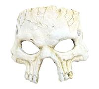 Vaulted Skulls & Co Face Mask Foam Skull | Foam Skull Mask | White Skull Masks | Skeleton Costume Masks | Horror Masks | Scary Halloween Costume (Half Mask) | White | Elastic Strap